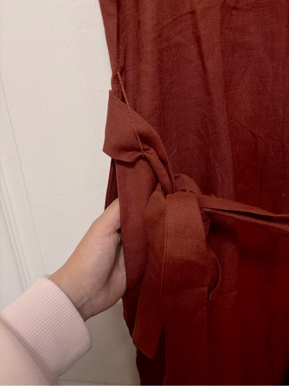 NWT BODEN Rosa Halter Linen Midi Dress in Burnt Orange - Picture 8 of 12